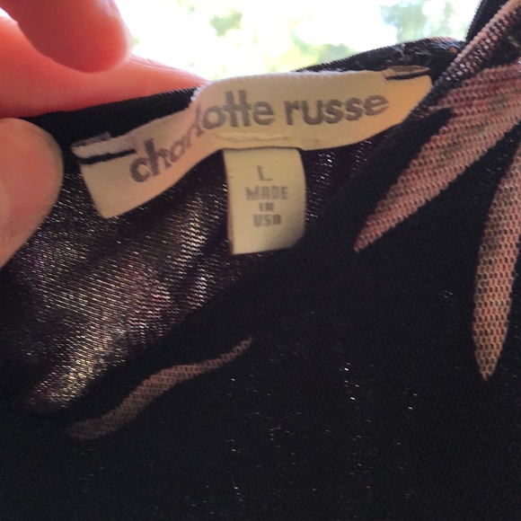 Floral Romper with Sheer Floral Train - Picture 5 of 7